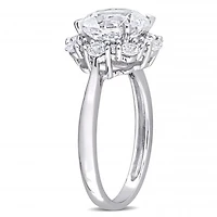 Julianna B 10K White Gold Created Sapphire Ring