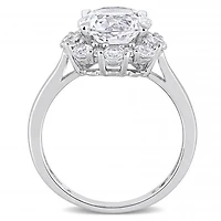 Julianna B 10K White Gold Created Sapphire Ring