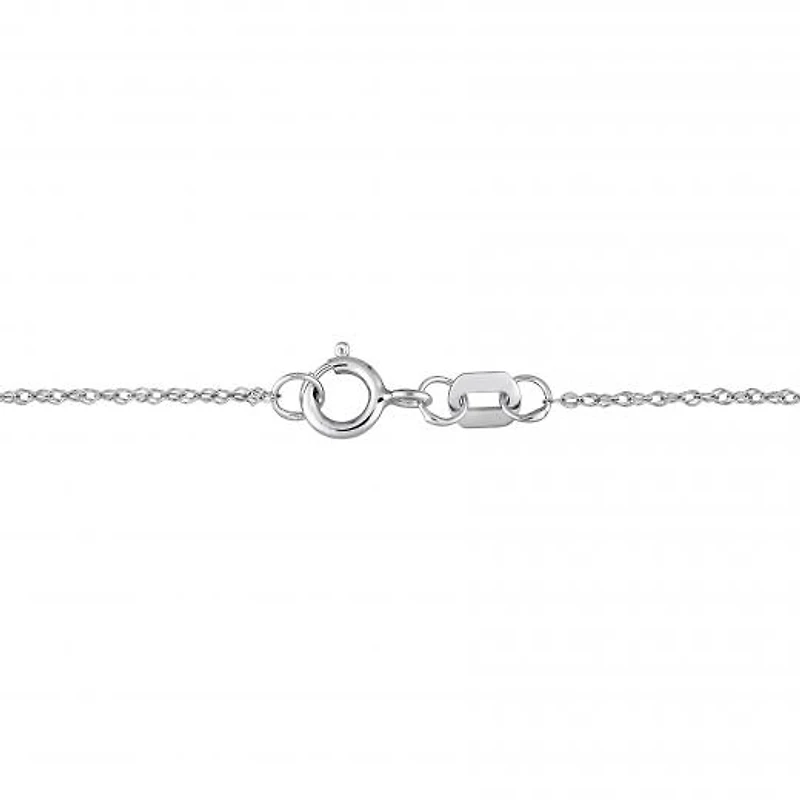 Julianna B 10K White Gold Sky Blue Topaz and White Topaz Necklace