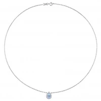 Julianna B 10K White Gold Sky Blue Topaz and White Topaz Necklace