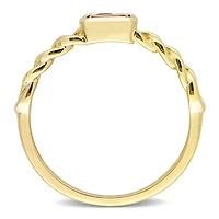 Julianna B 10K Yellow Gold Octagon Garnet Ring