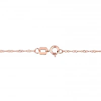 Julianna B 10K Rose Gold Oval Amethyst and Diamond Necklace