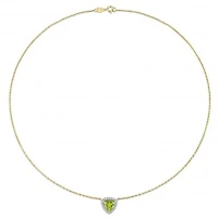 Julianna B 10K Yellow Gold Peridot and White Topaz Necklace
