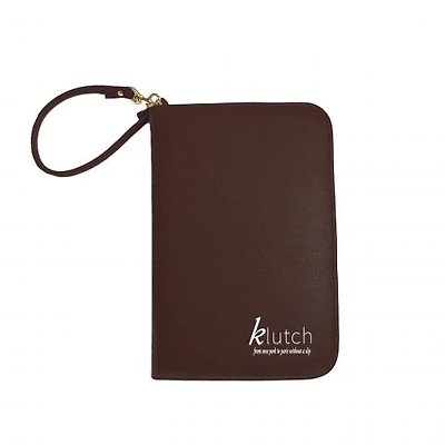 Klutch Brown Travel Jewellery Case