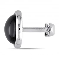Julianna B Sterling Silver Black Onyx Bezel Set Cufflinks