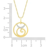 10K Yellow Gold Taurus Diamond Pendant