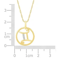 10K Yellow Gold Gemini Diamond Pendant