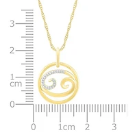 10K Yellow Gold Cancer Diamond Pendant