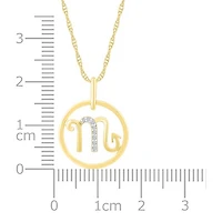 10K Yellow Gold Scorpio Diamond Pendant