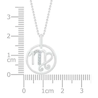 Sterling Silver Virgo Diamond Pendant