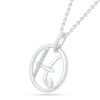 Sterling Silver Pisces Diamond Pendant