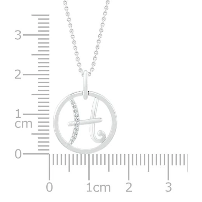 Sterling Silver Pisces Diamond Pendant