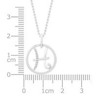 Sterling Silver Pisces Diamond Pendant
