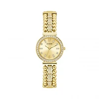 Guess Women's Stainless Steel Gold-Tone Analog Watch