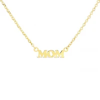 10K Yellow Gold 18" Mom Necklace