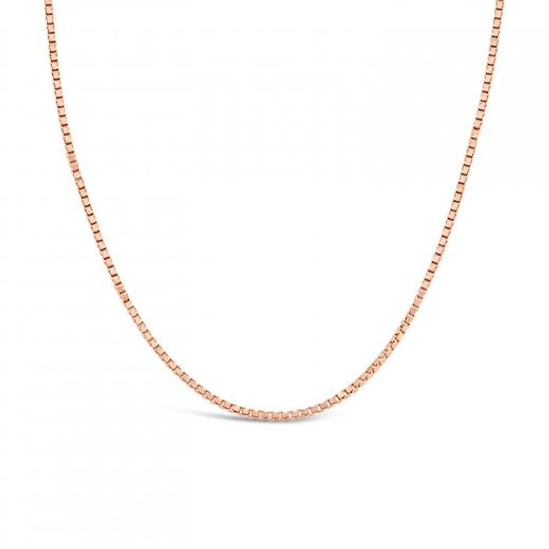 10K Rose Gold 18" 0.8mm Box Chain