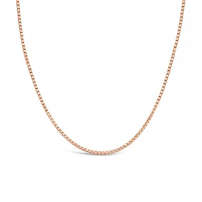 10K Rose Gold 18" 0.8mm Box Chain