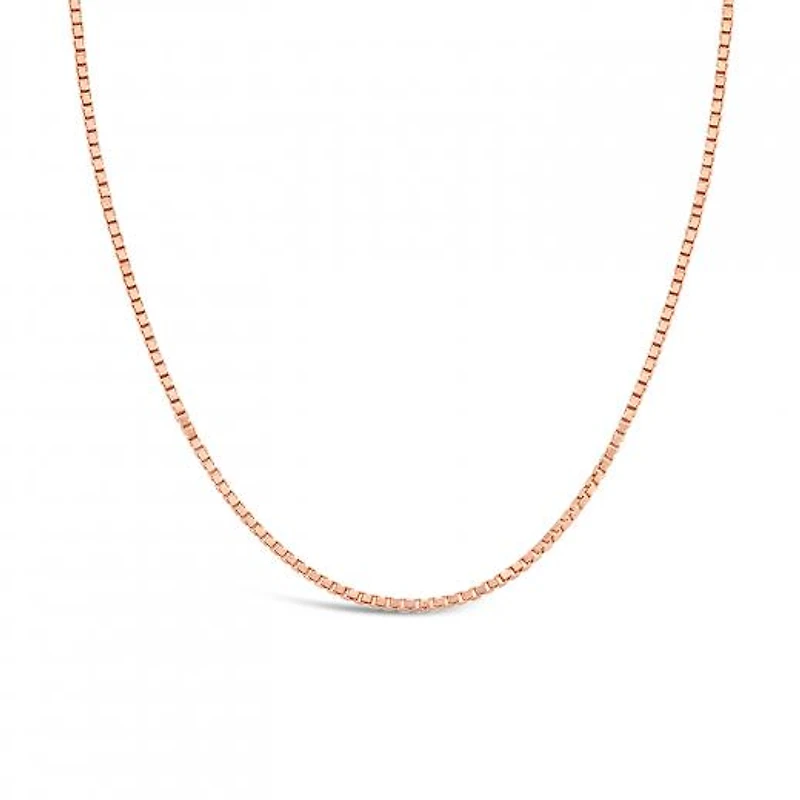 10K Rose Gold 20" 0.8mm Box Chain