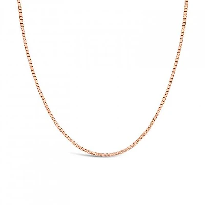 10K Rose Gold 20" 0.8mm Box Chain