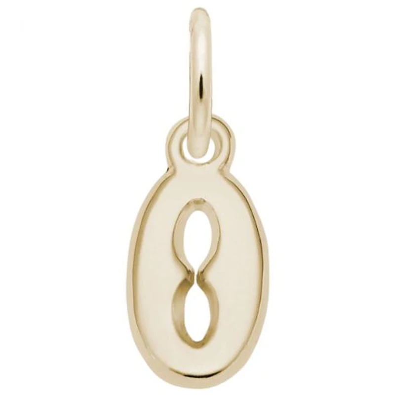 10K Yellow Gold Initial O Pendant