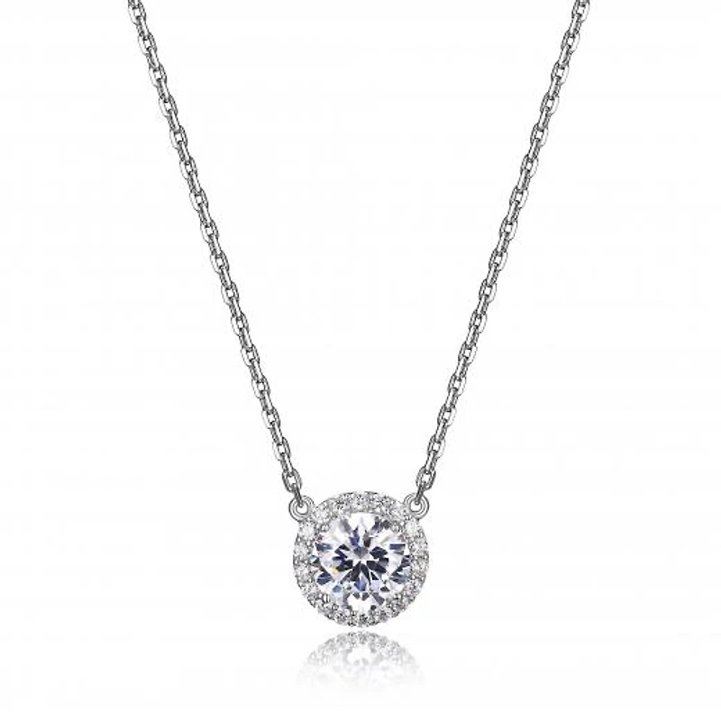 Reign Round Halo Necklace