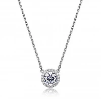 Reign Round Halo Necklace