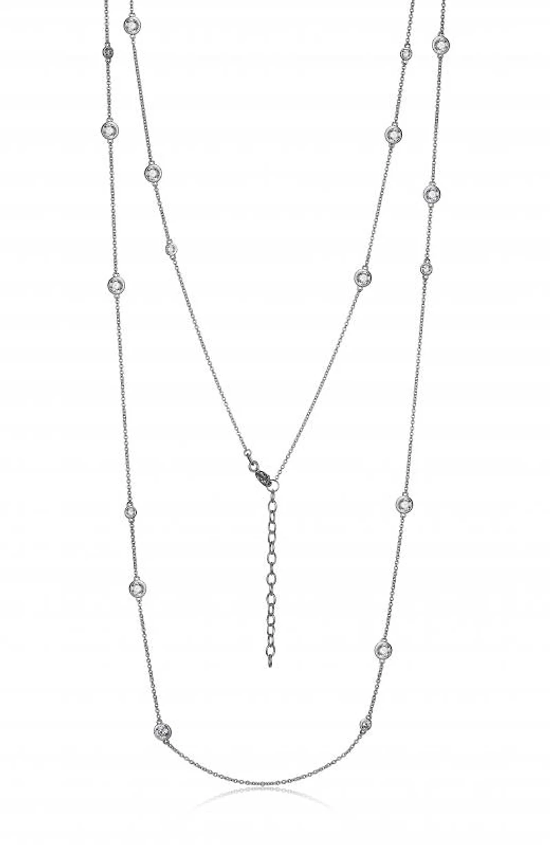 Reign Bezel Set Stations Necklace