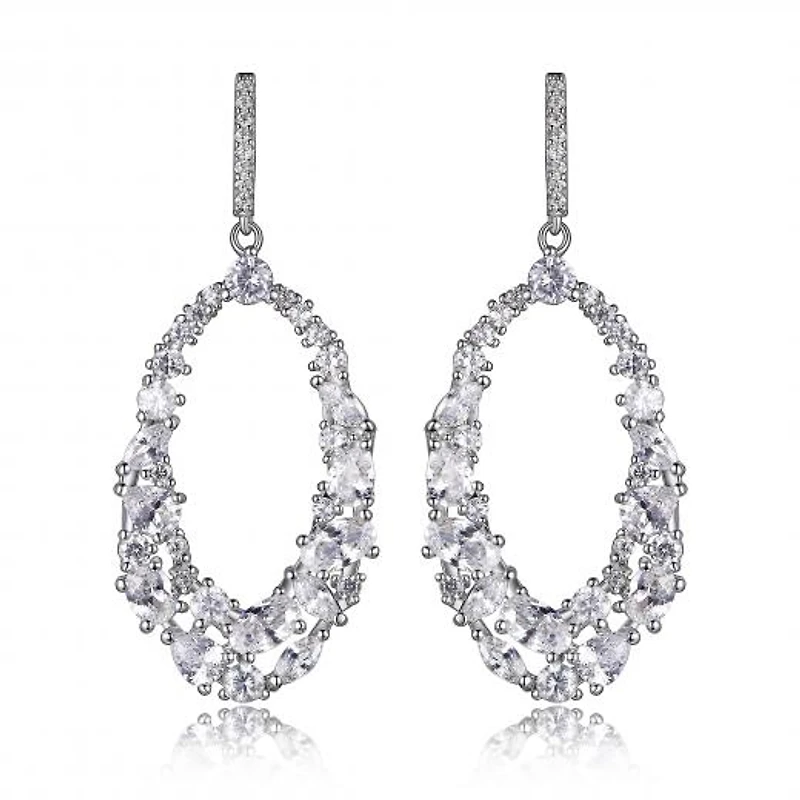 Reign Oval Cluster Earrings