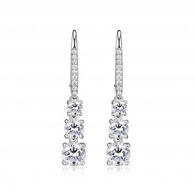 Reign Diamondlite Graduated Triple Stones Earrings