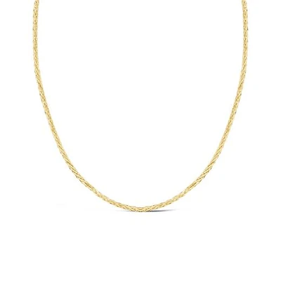 10K Yellow Gold 20" 1.50M Adjustable Wheat Chain