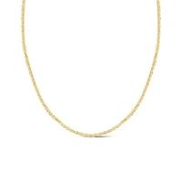 10K Yellow Gold 20" 1.50M Adjustable Wheat Chain