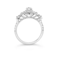 Diamond Revelations 14K White Gold 0.95CTW Oval Diamond Bridal Ring