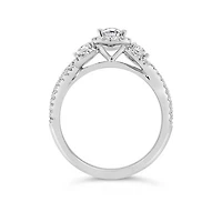 Diamond Revelations 14K White Gold 0.96CTW Pear Shaped Bridal Ring