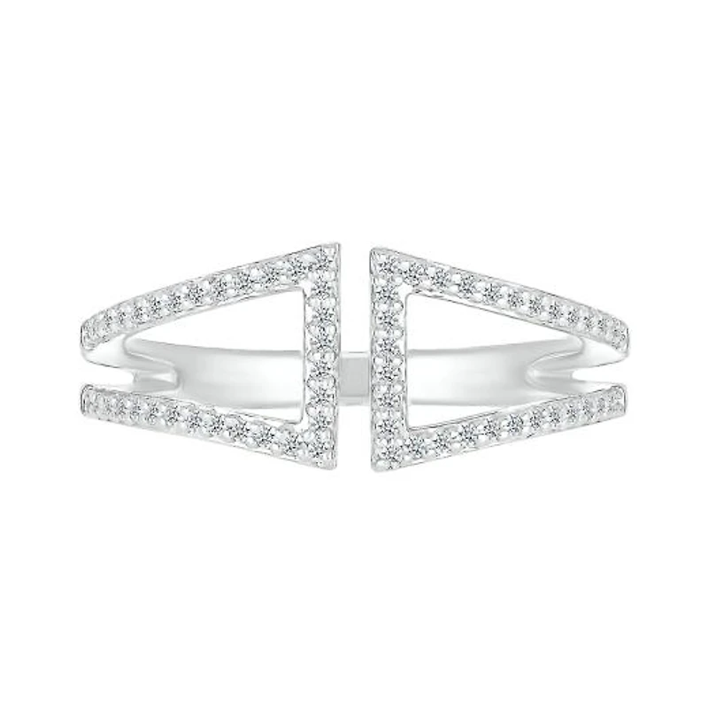 10K White Gold 0.18CTW Diamond Fashion Ring