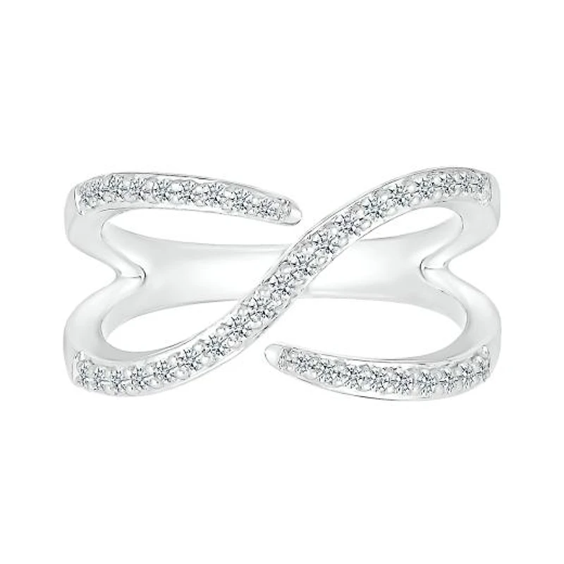 Sterling Silver 0.23CTW Diamond Fashion Ring