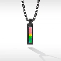 KORITE MIDNIGHT 22" Black Titanium Ammolite Pendant