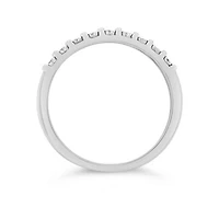 10K White Gold Diamond Stackable Band
