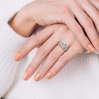 Julianna B Sterling Silver 0.28CTW Diamond Bridal Set