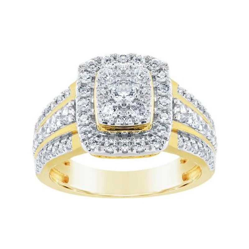 10K Yellow Gold 1.00CTW Diamond Fashion Ring
