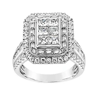 14K White Gold 2.50CTW Diamond Fashion Ring