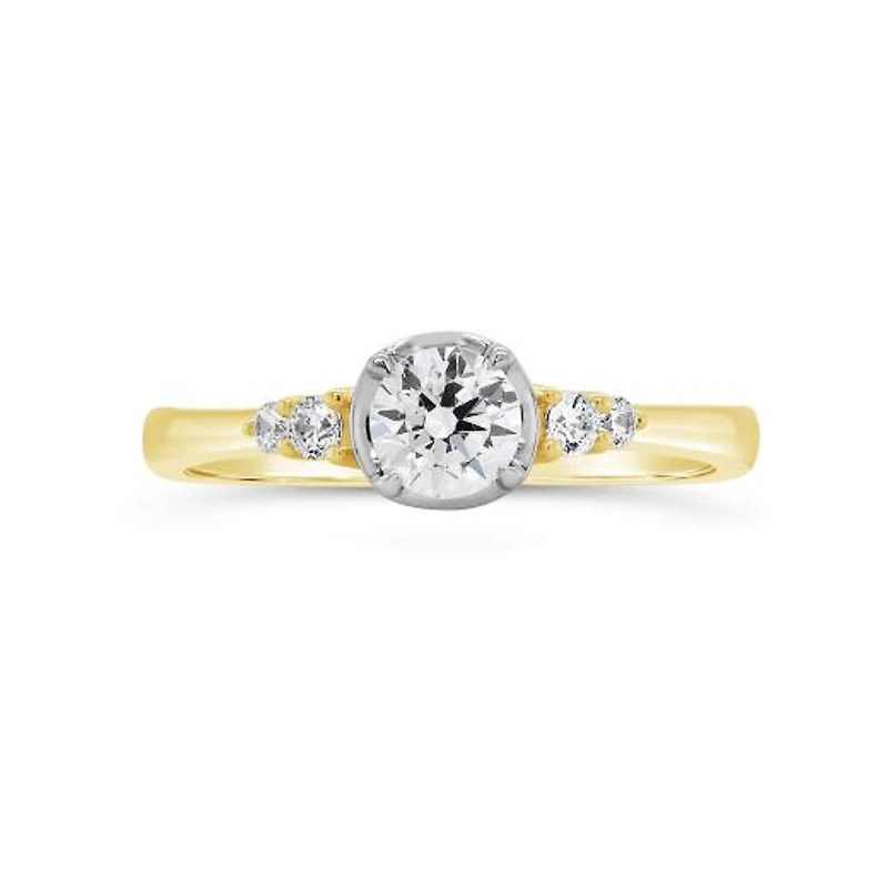 Glacier Fire 14K Yellow and White Gold 0.61CTW Canadian Diamond Bridal Ring