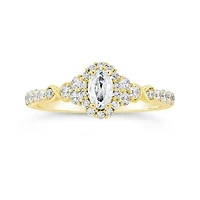 Glacier Fire 14K Yellow Gold 0.75CTW Canadian Oval Diamond Bridal Ring