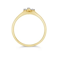 10K Yellow Gold 0.12CTW Diamond Fashion Cross Ring