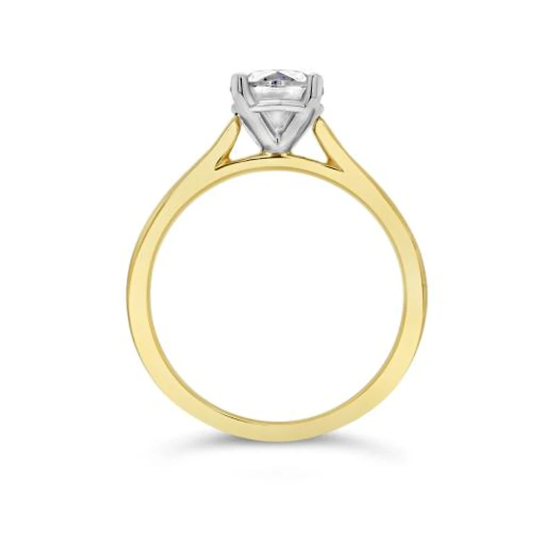 14K Yellow Gold Lab Grown 1.00CT Diamond Solitaire Ring