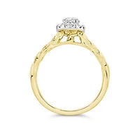 Glacier Fire 14K Yellow Gold Canadian 0.79CTW Oval Diamond Halo Ring