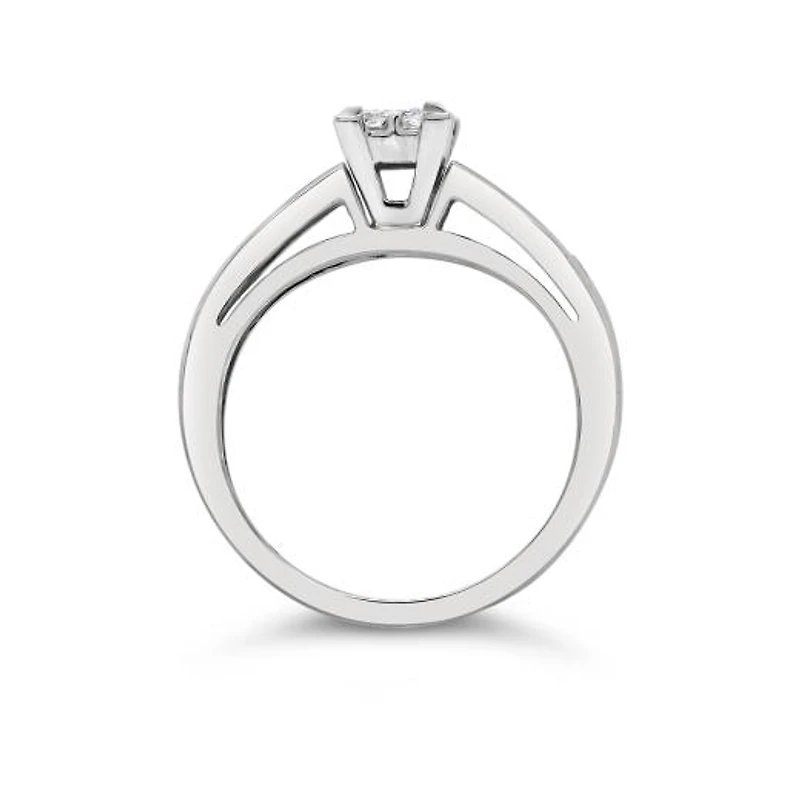 14K White Gold 0.50CTW Diamond Princessa Bridal Set
