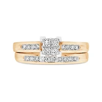 14K Yellow Gold 0.50CTW Diamond Princessa Bridal Set