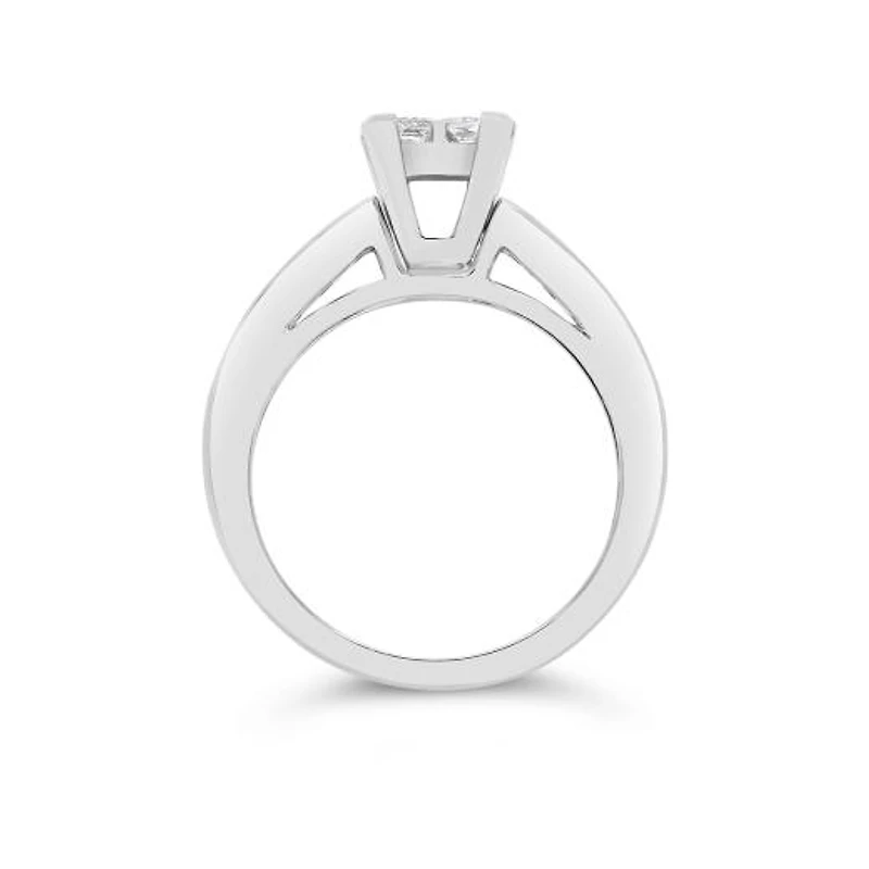 14K White Gold 1.50CTW Diamond Princessa Bridal Set