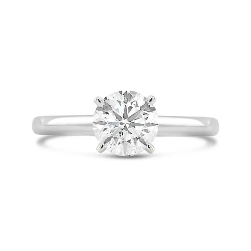14K White Gold Lab Grown 1.00CT Diamond Solitaire Ring