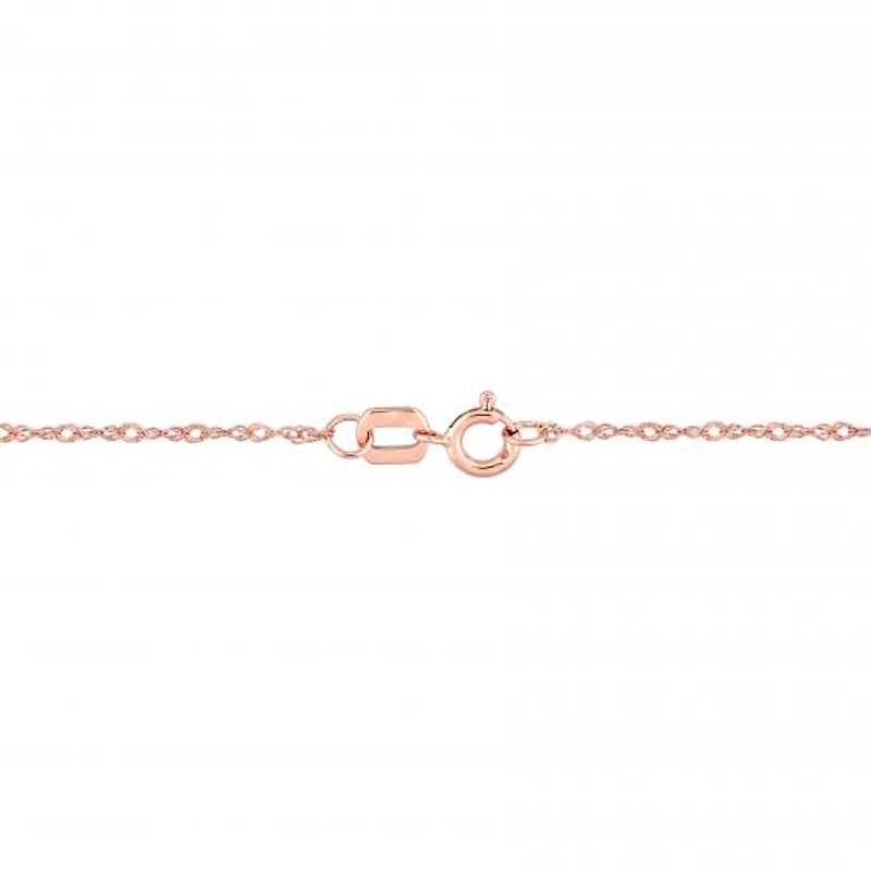Julianna B 10K Rose Gold 0.10CTW Diamond Flower Necklace